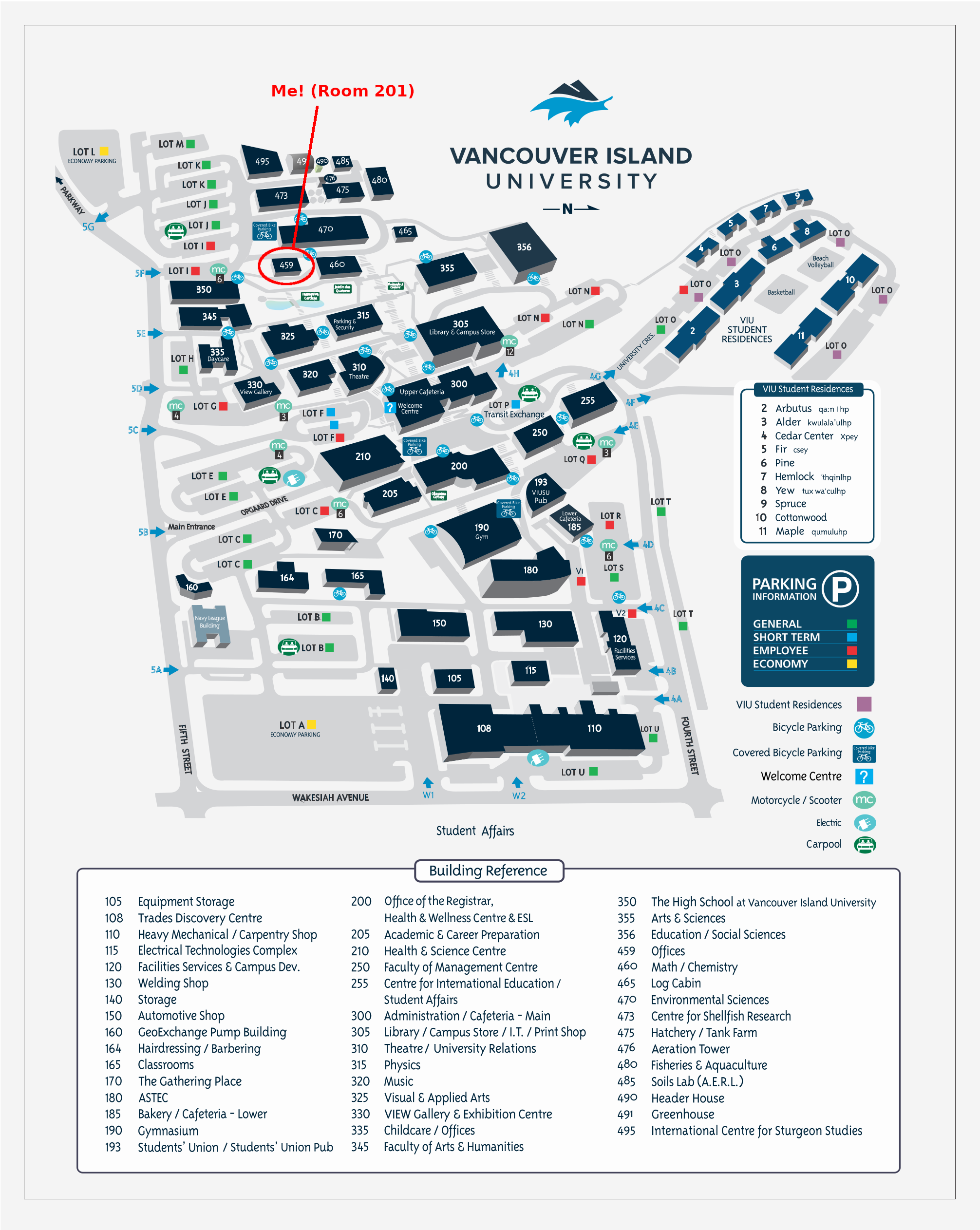 Campus Map of VIU